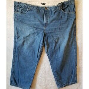 KingSize Men’s Jeans 54x25 – Expandable Waist, Medium Wash, Big & Short